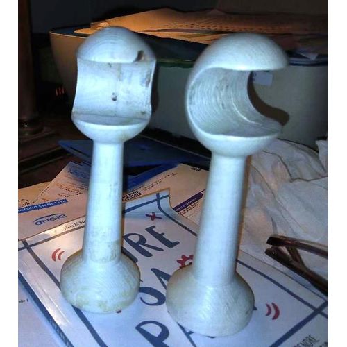 paire de supports de tringles à rideaux en bois
