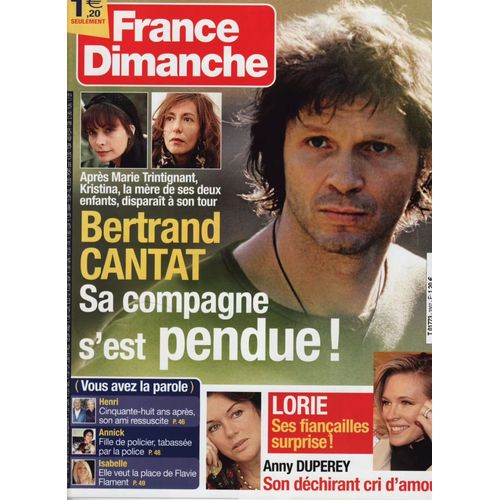 France Dimanche 3307 2010 Bertrand Cantat Kristina Rady/Lorie/Duperey/Bashung/Barzotti/Carlos/
