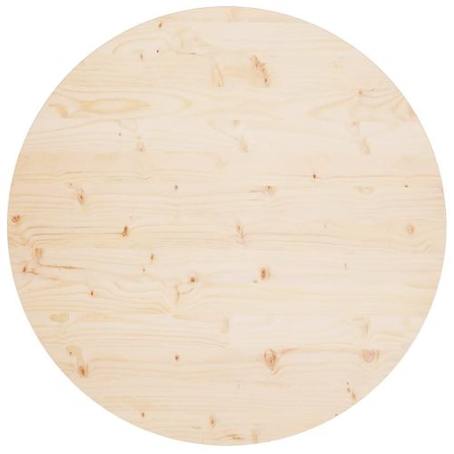 vidaXL Dessus de table Ø90x2,5 cm Bois de pin massif