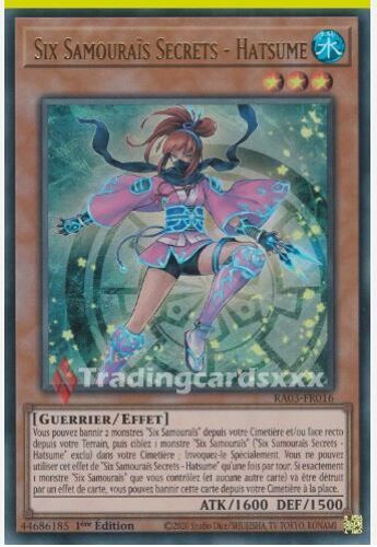 Yu Gi Oh Ra03 Fr016 Six Samouraïs Secrets Hatsume Ultra Rare