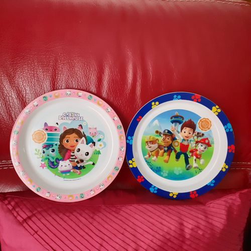 2 Assiettes/ Enfant "Pat'patrouille + Gabby & La Maison Magique