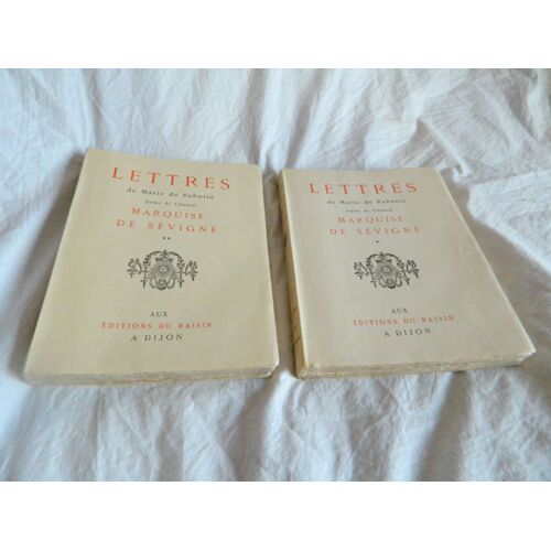 Lettres De Marie De Rabutin (Marquise De Sévigné) 2 Tomes-1928