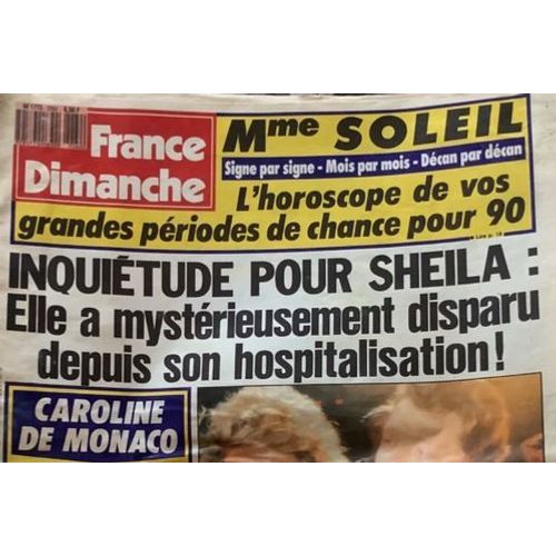 France Dimanche 2262 1990 Sheila/Becaud/Jean Paul Gaultier/Linda Evans/Torr/Roger Hanin/Don Johnson/Telly Savalas