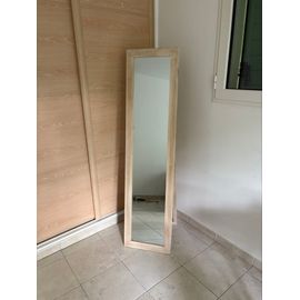 Miroir design sur pied bois chêne 