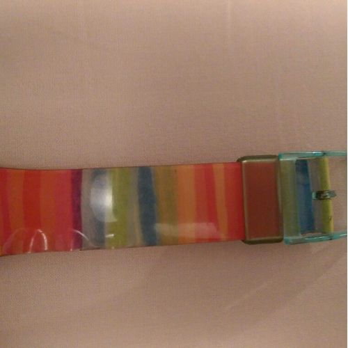 Montre Swatch Femme Rainbow Plastique Quartz