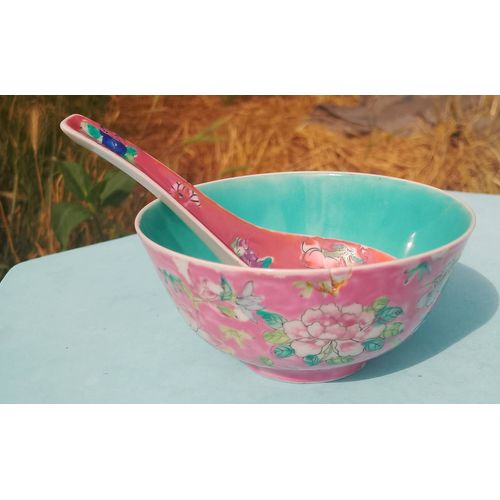 Bol De Riz En Porcelaine Avec Cuillère