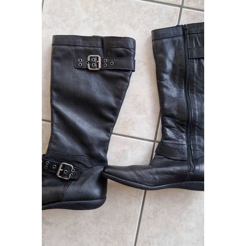 Bottes Cyprès En Cuir Noir 39