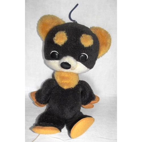 Ours vintage année 1985 boite à musique berceuse Dimensions Hauteur 38 cm Largeur de la tête 15 cm