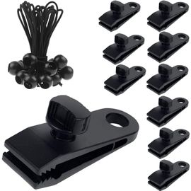 Attache Bache Piscine Pince Pour Bache Clip De Tente Pince De Fixation Pour Tente 10pcs Avec 10 Tendeur Bache Pour Bâches Auvents Camping Couvertures De Voiture (20).[G461]