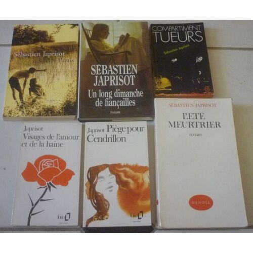 Sébastien Japrisot, 6 Romans : L'Été Meurtrier + Un Long Dimanche De Fiançailles + Les Mal Partis + Visages De L'Amour Et De La Haine + Compartiment Tueurs + Piège Pour Cendrillon