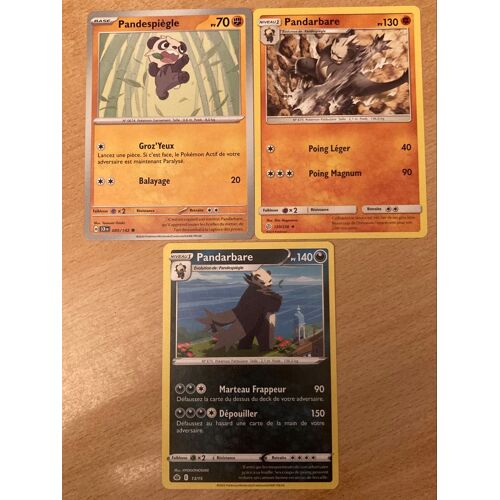 (3038) Pandespiègle + 2x Pandarbare (Pokemon) 