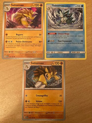 (3231) 2x Sablaireau + Sablaireau D’Alola (Pokemon) 