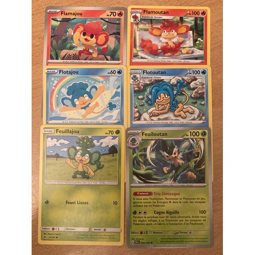 (1117) Flamajou + Flamoutan + Flotajou + Flotoutan + Feuillajou + Feuiloutan (Pokemon) 