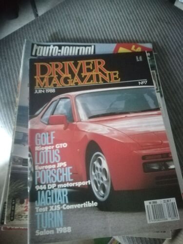 Driver Magazine 7 De 1988 Golf Gto Rieger,Koenig Competition,Hamco,Kailine,Jaguar Xjs Convertible,Salon Turin,Porsche 944,Lotus Europa,Montego Estate 2.0 Hl Efi