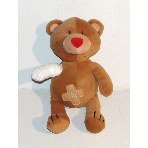 doudou ours marron praxis materna peluche 22 cm
