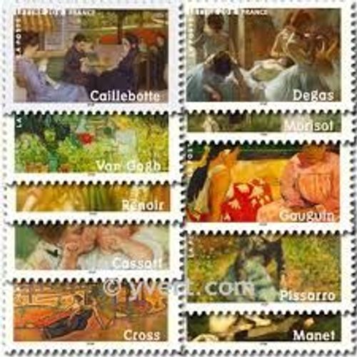 Art : Peinture : Les Impressionnistes Série Complète Année 2006 Autoadhésifs N° 3866 3867 3868 3869 3870 3871 3872 3873 3874 3875 Yvert Et Tellier