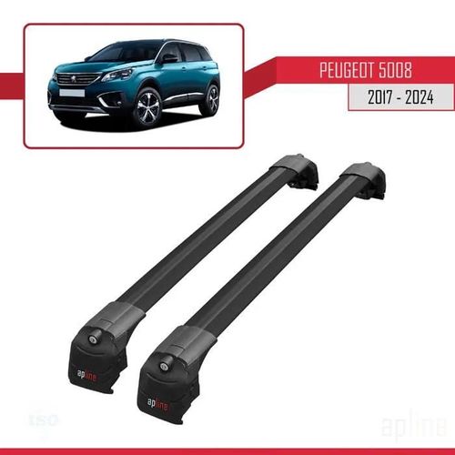 Compatible Avec Peugeot 5008 2017-2024 Barres De Toit Ace-2 Railing Porte-Bagages De Voiture Noir