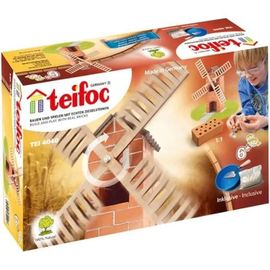 Construction En Briques - Teifoc - Moulin À Vent - Enfant - Garçon - 6 Ans - Briques, Tuiles, Ciment, Bois