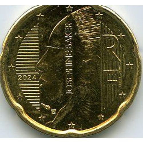 France 20 Centimes D'Euro 2024 Joséphine Baker