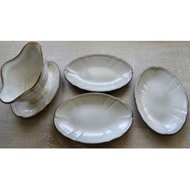 Saucière Et 3 Ramequins En Terre Cuite Émaillée