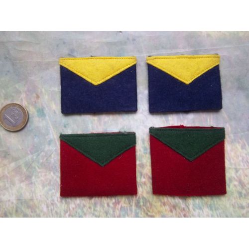 Lot Passants Épaulettes Insignes D'Escadron Militaire