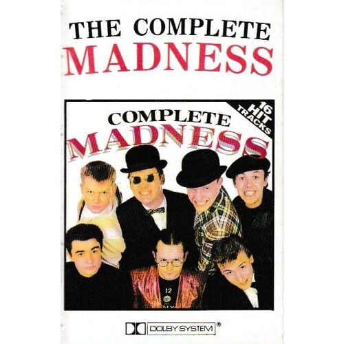 Madness The Complete Madness. 1 Cassette Album 16 Titres. Style: Synth-Pop Ska Pop-Rock & New Wave Pop Disco. (P) Compilation 1986 ®Nutty Sounds © ®Virgin. Made In Holland. By ®Emi Uden. Cassette Rare