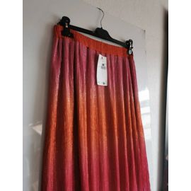 Jupe Longue Rose, Orange Et Fil Métallisé