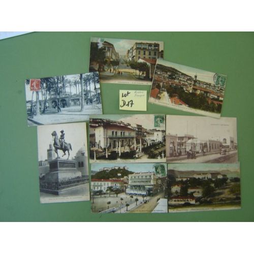 Lot D17 // 8 Cartes Postales Anciennes " Algérie ( Alger/Philippeville) & Maroc (Casablanca) * 1915/1918