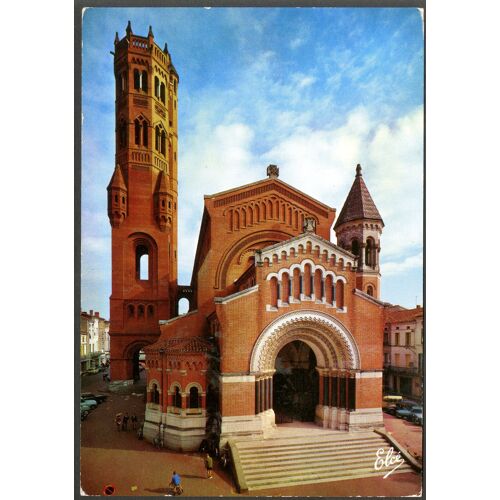 Carte Postale N°5683, Villeneuve-Sur-Lot, Lot-Et-Garonne, L'Église Sainte-Catherine, 1967