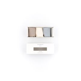 Coffret Cadeau 3 Paires De Chaussettes Fines Cotelees Bebe 3-6 Mois Bamboom