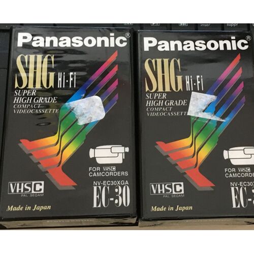 2 cassettes VHSC Panasonic SHG HI-FI EC30