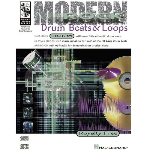 Modern Rock Drum Beats & Loops Batterie +Cd