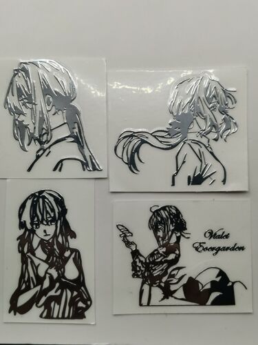 Lot De 4 Autocollants Métalliques Violet Evergarden