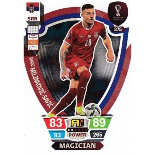 Carte Adrenalyn Foot Qatar 2022 Sergej Milinkovic-Savic 375