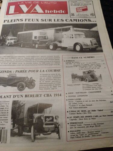 La Vie De L'auto Lva Hebdo N°87/13 26 Mars 1987 Pleins Feux Sur Les Camions 
