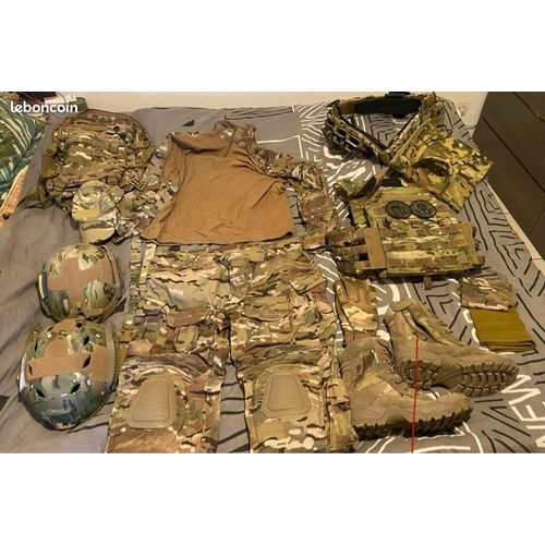 Lot Tenue Multicam Airsoft (Pantalon - Rangers - Gilet ...)