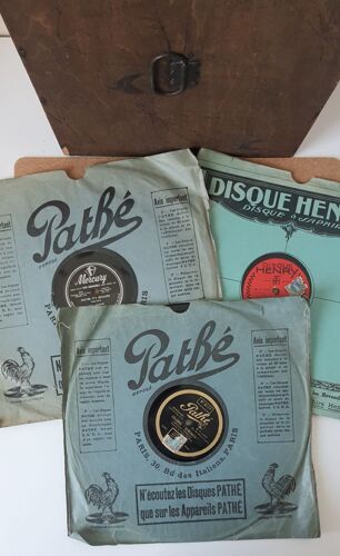 Lot De 3 Disques Vinyles 78 Tours