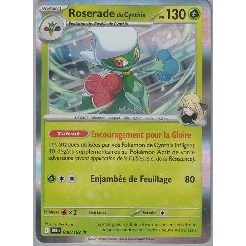 Carte Pokémon - Roserade De Cynthia - 008/182 - Holo-Rare - Ev10 Rivalités Destinées