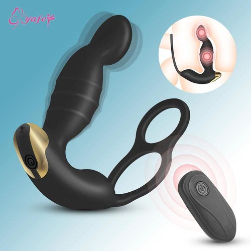 Vibromasseur Anal Massage De La Prostate Gode Dilatateur Stimulateur Godemichet Anal Retarder L'éjaculation Anneau De Pénis Jouets Sexuels Anaux Érotiques Pour Hommes Gays An071black China
