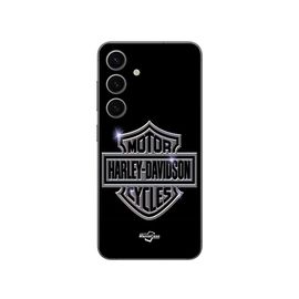 Coque Samsung Galaxy S24 Fe Harley Davidson Logo Motor Sycles Gris Front Noir