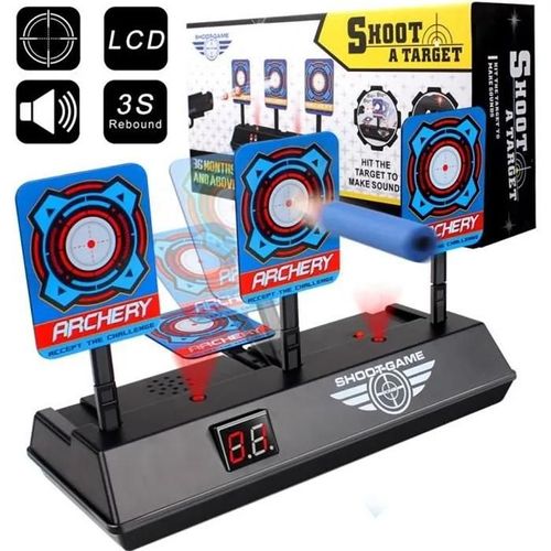 Jcu® Cible Électronique Compatible Avec Pistolets Nerf N-Strike Elite/Mega Jouet