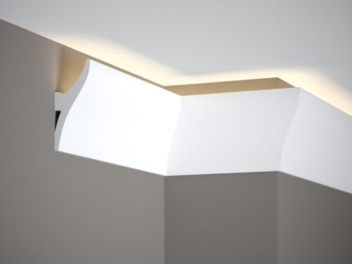 Corniche plafond pour LED SQL010 - 200 x 12 x 4,2cm (L x h x p)