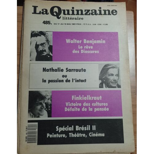 La Quinzaine Littéraire 485