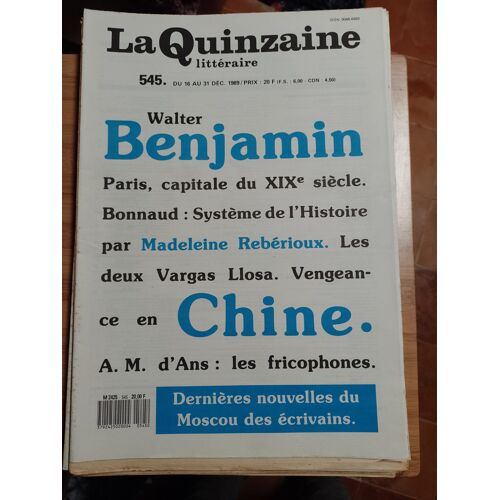 La Quinzaine Littéraire 545