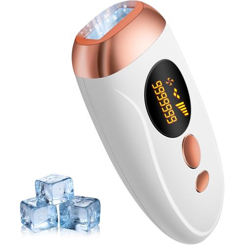 Épilateur Lumière Pulsée Avec Refroidissement, 999,999 Flashs, 5 Niveaux D'énergie, Salon À La Maison, Épilation Laser Définitive Et Indolore Pour Femme & Homme, Visage, Corps, Maillot, Aisselles