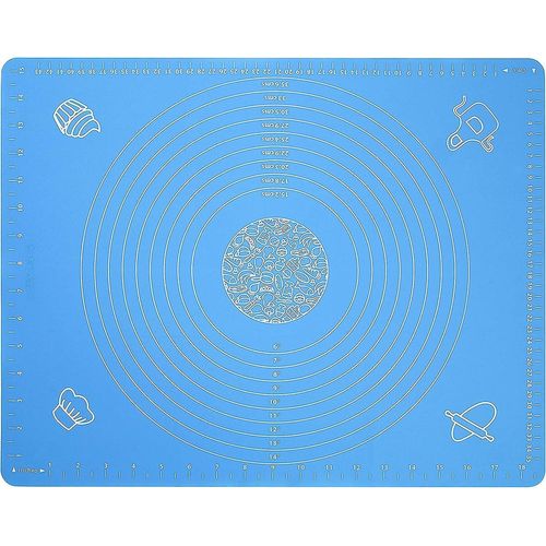 Tapis de cuisson antiadhésif en silicone 50 x 40 cm - Sans BPA, antidérapant, facile à nettoyer, durable pour la pâtisserie et la pâte