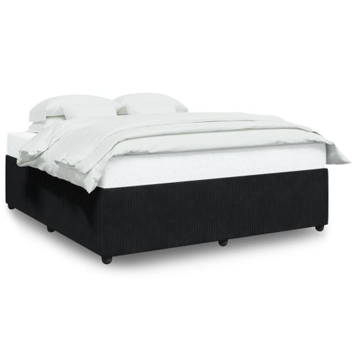 Vidaxl Cadre De Lit Sans Matelas Noir 180x200 Cm Velours