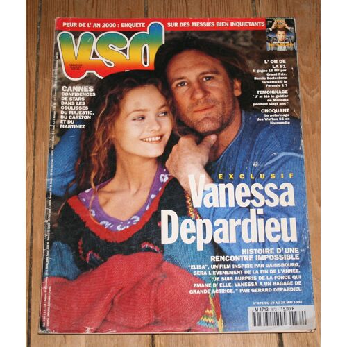 Vsd Vanessa Paradis & Gerard Depardieu 5p/ Mandela 3p/ Jeanne Moreau 1.5p/ Mickey Rourke 1p/ Tabatha Cash Porno Star 2p/ Hugh Grant 1p/ Rolling Stones 1/2p/ Dolores Chaplin 1/2p/ Stallone & Sharon Stone 1/2p/ Carole Bouquet & Michel Blanc 1p/  872