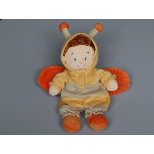 Doudou Garçon Déguisé Abeille Jaune Beige Orange Nicotoy