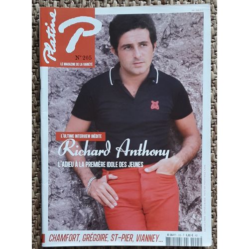 Platine Magazine N° 205 Mai Juin 2015 - Richard Anthony -( Vianney- Chamfort )